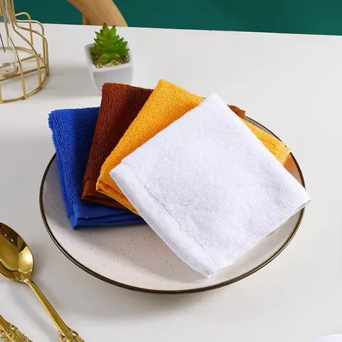 Katoenen Vierkante Handdoek Hoge Absorptie Zachte Gastendoekje Voor Keuken Hotel Restaurant Kleuterschool Vaatdoek