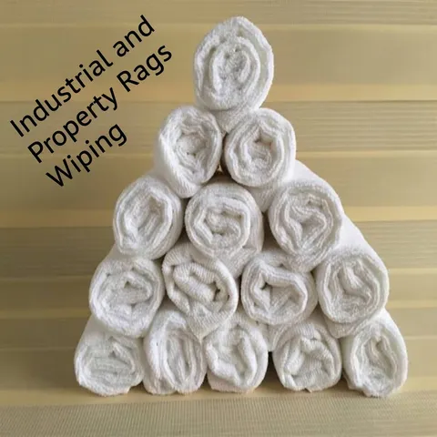 Industrial White Microfiber Cleaning Cloth Absorbent Lint-Free Disposable Towel For Painting Hardware Professional Rags