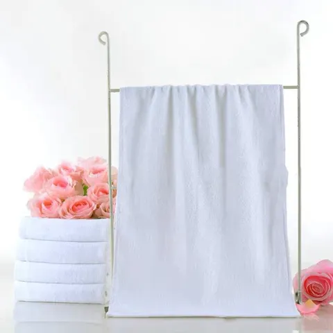 Professional White Pure Cotton Hotel Towel High Absorbent Soft Face Towel For Beauty Salon Spa Bath Washcloth Plain Weave