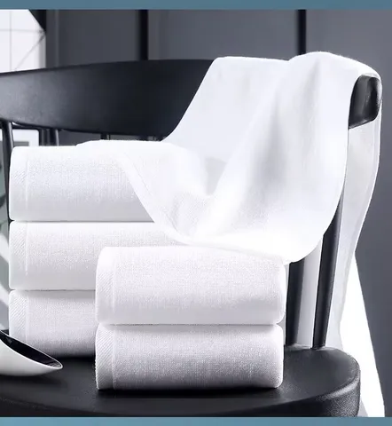 White Hotel Bath Towel Pure Cotton Thickened Large Size Highly Absorbent Soft Towel For Bathroom Salon Spa