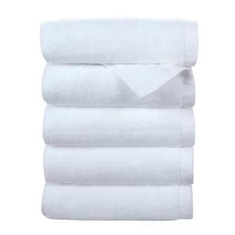 Asciugamano Bianco in Puro Cotone Altamente Assorbente Tinta Unita Asciugamano Viso per Hotel Salone Casa Bagno Spesso Morbido