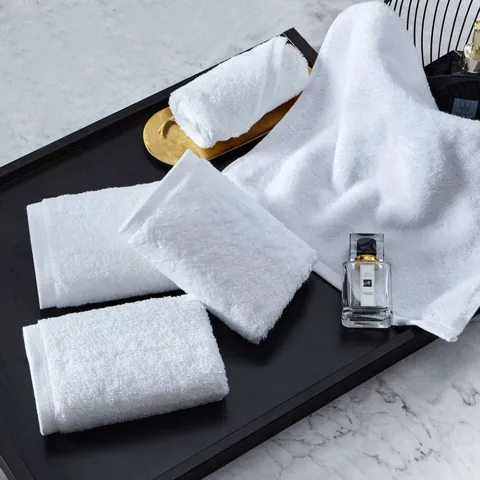 Witte 100% Katoenen Vierkante Handdoeken Zachte Absorberende Gezichtsdoekjes Professionele Hotel Restaurant Handdoeken Effen Witte Reinigingsdoeken