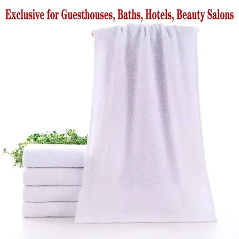 Disposable White Towel Hotel Spa Salon Absorbent Soft Polyester Cotton Face Hand Towel For Guest Bathroom Cleaning