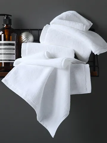10 Pack Witte Katoenen Kleine Vierkante Handdoeken Sterk Absorberende Zachte Washandjes Voor Hotel Kleuterschool Restaurant Badkamer