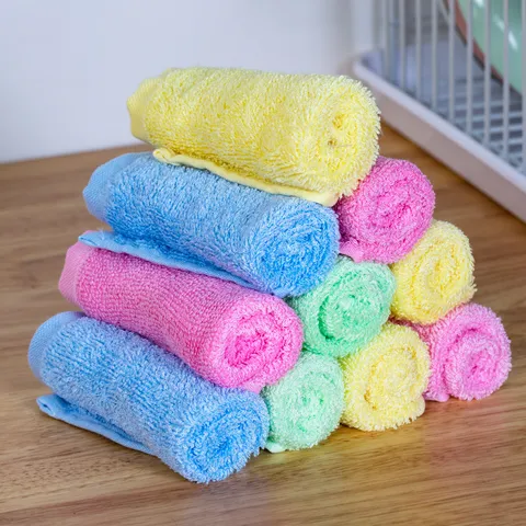 Wood Fiber Kitchen Dishcloth Thickened Absorbent Dish Rags For Household Pot Bowl Cleaning Non Stick Oil Washable Cleaning Cloth