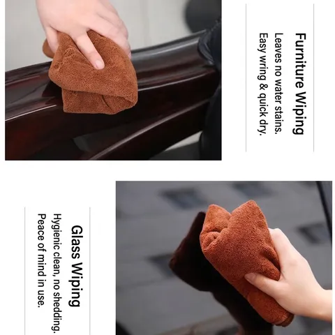 Thickened Microfiber Cleaning Cloth Highly Absorbent Lint Free Dusting Rag For Kitchen Glass Furniture Housekeeping Towel