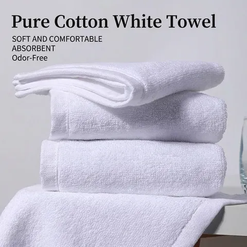 Premium Witte Katoenen Kleine Vierkante Handdoeken Dikke Absorberende Washandjes Voor Hotel Restaurant Keuken Thuis Badkamer