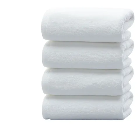 Color Sólido Blanco Algodón Toalla Engrosada Altamente Absorbente Hotel Baño Cara Paño Suave Toalla para Salón Spa Uso Diario