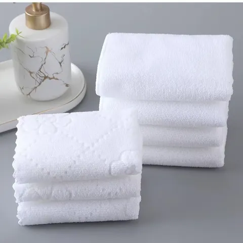 White Microfiber Hand Towel Highly Absorbent Square Face Towel For Hotel Salon Hospital Home Hot Compress Cleaning Washcloth