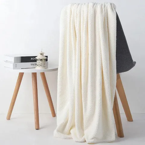Asciugamano da Bagno in Pile di Corallo Soffice Assorbente Trama Ananas Jacquard Grande Misura Asciugatura Rapida Casa Spa Viaggio