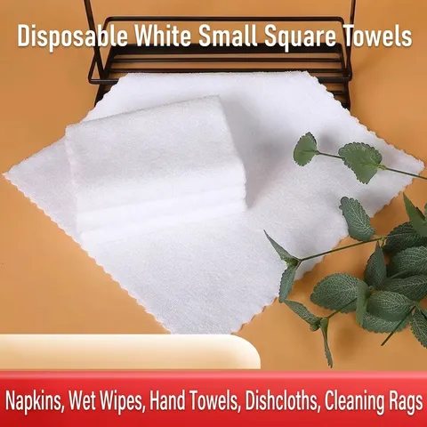 Microfiber Cleaning Cloth White Square Towel Absorbent Lint Free Dishcloth Scalloped Edge For Kitchen Bathroom Restaurant Hotel Car
