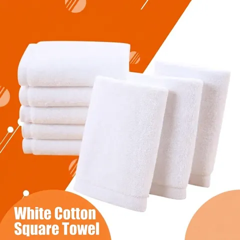 Witte Puur Katoen Vierkante Handdoek Hotel Kleine Gezichtshanddoek Zachte Absorberende Handdoek Badkamer Reinigingsdoeken