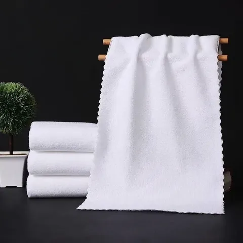 White Microfiber Hand Towels Highly Absorbent Lint Free Quick Dry For Hotel Bathroom Professional Salon Soft Square Towel
