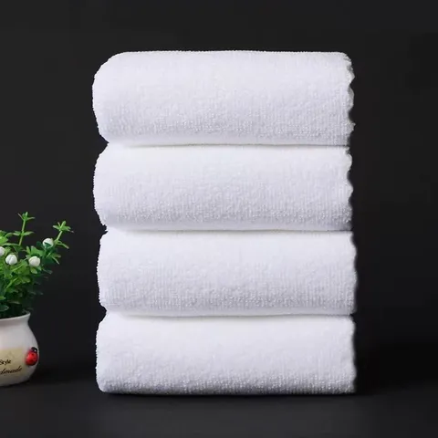 White Microfiber Hand Towels Highly Absorbent Lint Free Quick Dry For Hotel Bathroom Professional Salon Soft Square Towel