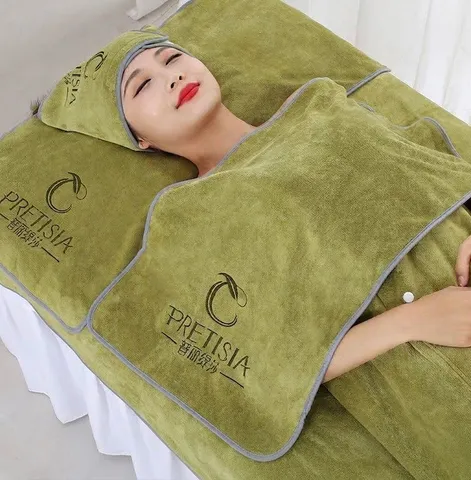 Juego de Toallas de Salón de Belleza de Microfibra Profesional Cubierta de Cama de Masaje Toalla de Baño para Spa Mujer