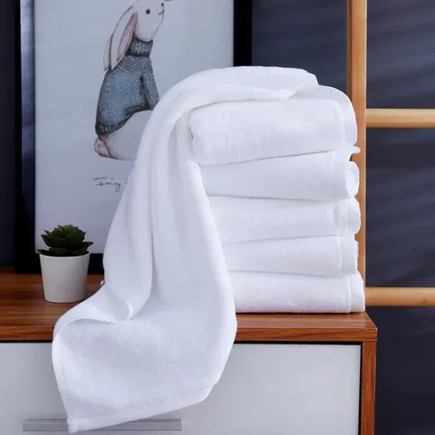 White Disposable Pure Cotton Small Towel Thickened Hotel Salon Commercial Face Towel High Absorbent Soft Cleaning Towels