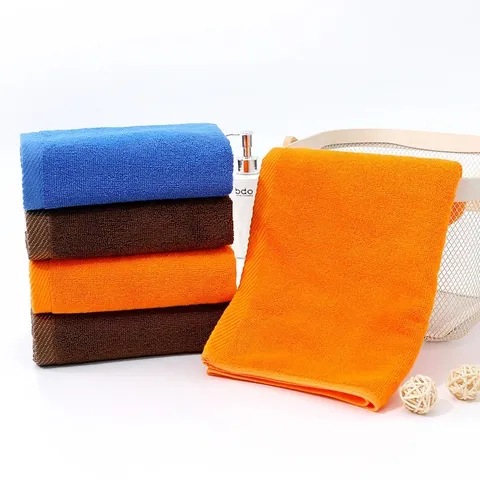 Soft Absorbent Cotton Face Towel For Home Hotel Spa Salon Solid Color Thickened Hand Towel Washcloth Multi Color Bathroom Essentials