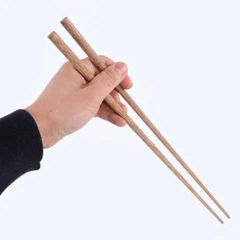 Natural Extra Long Wooden Chopsticks For Hot Pot Frying Cooking Wenge Red Sandalwood Ironwood Heat Resistant Unpainted Unwaxed Kitchen Tool