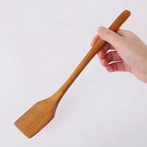 Mini Houten Spatel Voor Pan Met Antiaanbaklaag Natuurlijk Hout Kookschep Voor Steak Omelet Klein Keukengereedschap