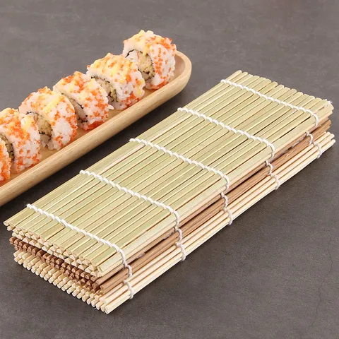 Japanese Natural Bamboo Sushi Rolling Mat Roller Gimbap Maker Handheld Kitchen Tool For Homemade Sushi DIY Cooking Accessories