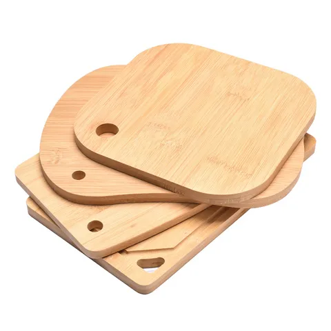 Double Sided Bamboo Cutting Board For Kitchen Fruit Vegetable Complementary Food Cartoon Animal Shaped Chopping Block Household Mini Dormitory Portable Board
