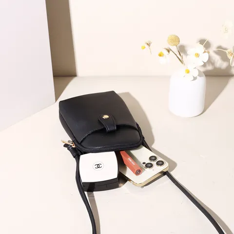 Dames Minimalistische PU Leer Crossbody Telefoontasje Lichtgewicht Saffiano Textuur Kleine Schoudertas Voor Dagelijks Reizen Woon-werkverkeer