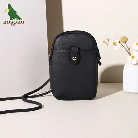 Minimalistische PU Leren Telefoontas Voor Dames Saffiano Textuur Crossbody Schoudertas Kleine Lichtgewicht Portemonnee Voor Dagelijks Reizen