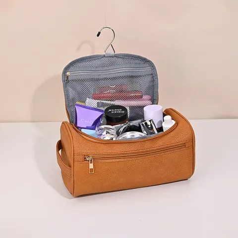 Hoge Kwaliteit PU Leer Cosmeticatas Grote Capaciteit Waterdichte Reis Toiletartikelen Organizer Draagbare Wastas Voor Dames