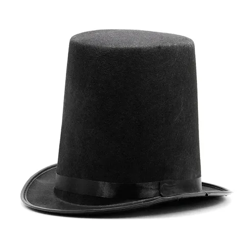 British Retro High Top Hat For Men Women Kids Stage Magic Performance Gentleman Jazz Bowler Hat With Ribbon Decor