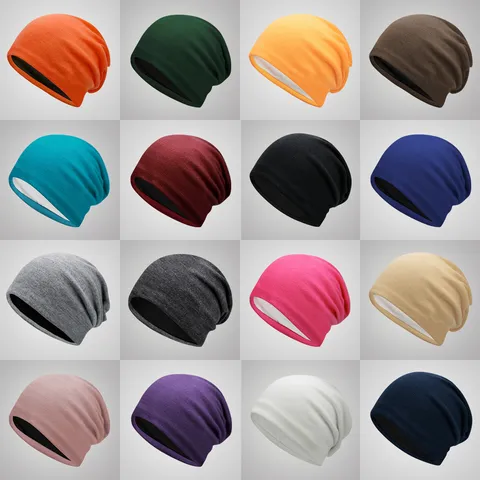 Gorro de Punto de Acrílico Suave Unisex Beanie Cálido Color Sólido Gorro de Dormir Para Hombres Mujeres Invierno Accesorio de Moda