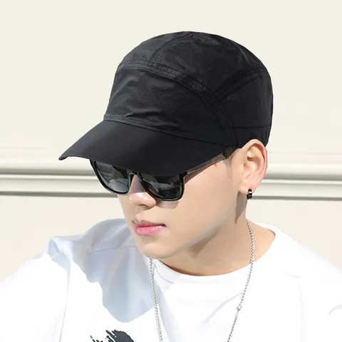 Outdoor Cycling Soft Top Baseball Cap Breathable Quick Dry Sun Protection Mesh Hat For Men Women Summer Sports Casual Hat