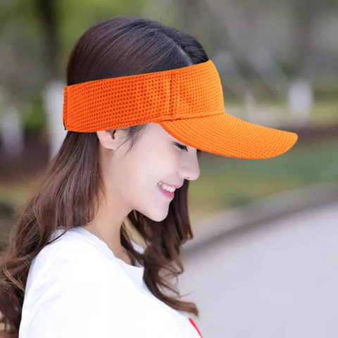 Visera de Malla de Verano para Hombre Mujer Transpirable Copa Vacía Sombrero de Sol Deportivo Aire Libre Correr Playa Gorra Ajustable