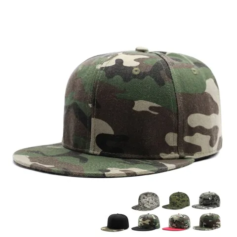 Hip Hop Platte Rand Baseballpet Camouflage Snapback Outdoor Zonbescherming Streetwear Sportieve Pet Voor Heren Dames Casual Verstelbare Pet