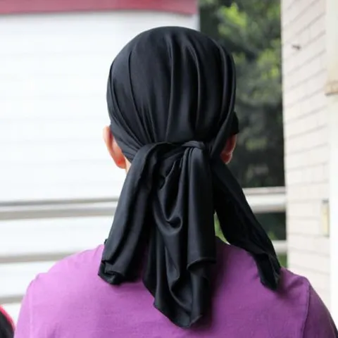 Men's Hip-hop Bandana Headscarf Durag Polyester Solid Color Headwear For Street Dance Sports Wrap Unisex Fashion Accessories