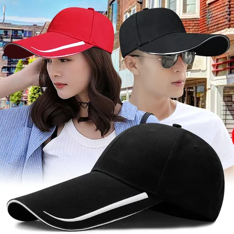 Large Size Extended Brim Baseball Cap Cotton Outdoor Fishing Sun Protection Hat For Men Women Casual Adjustable Sport Cap