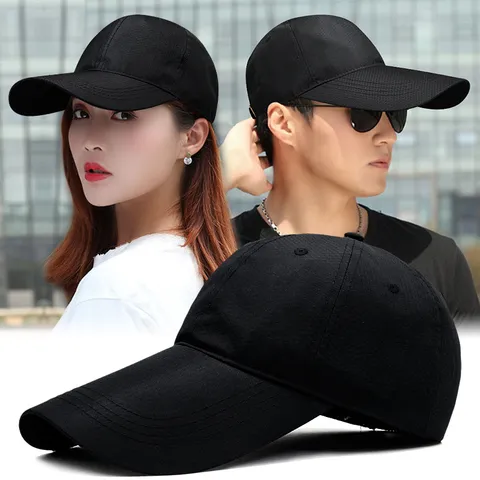 Gorra de Béisbol Secado Rápido Visera Extendida Talla Grande Sombrero de Sol Transpirable Deporte al Aire Libre Gorra Trucker Ajustable Unisex Moda