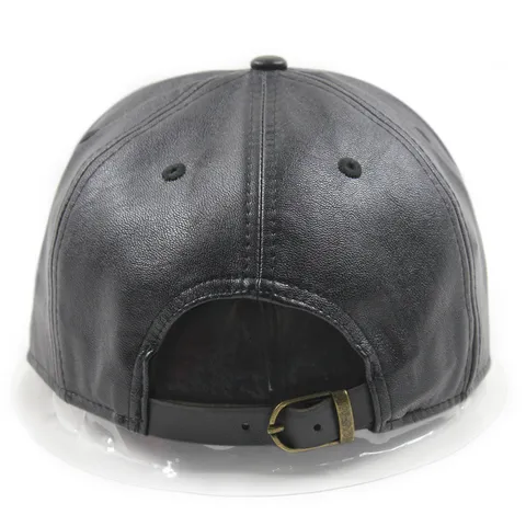 Unisex PU Leather Hip Hop Snapback Hat With Three Zipper Design Fashion Streetwear Flat Brim Baseball Cap For Men Women