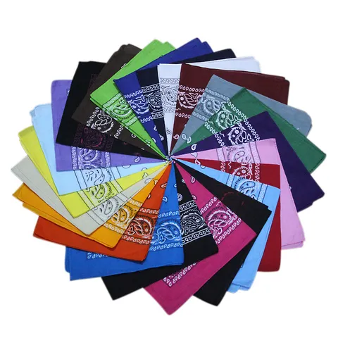 Bandana Clásica de Algodón Con Diseño de Paisley Pañuelo Cuadrado Hip Hop Gorro Estampado Pulsera para Hombre Mujer Accesorios de Street Dance