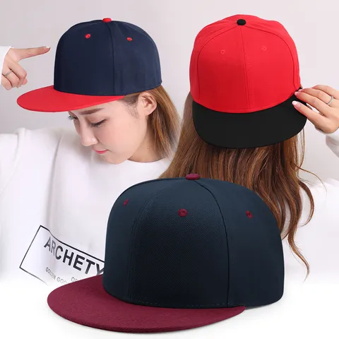 Gorra Snapback Hip Hop de Ala Plana Unisex Gorra de Béisbol de Poliéster Ajustable para Protección Solar al Aire Libre Streetwear