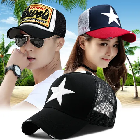 Koreanischer Stil 3D Buchstaben Bestickte Baseballkappe Sommer Mesh Atmungsaktive Trucker Hut Für Herren Damen Distressed Krempe Outdoor Sonnenhut Verstellbare Sportmütze