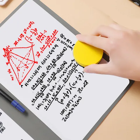 Tragbares A5 Abwischbares Whiteboard Notizbuch PU Leder Wiederverwendbares Trocken Abwischbares Schreibpad Mit Stiften Für Büro