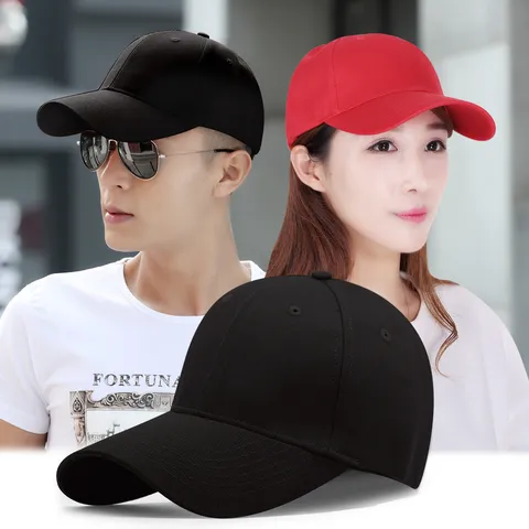 Unisex Plain Solid Color Cotton Baseball Cap Minimalist Curved Brim Duckbill Hat For Outdoor Sun Protection Casual Sun Hat