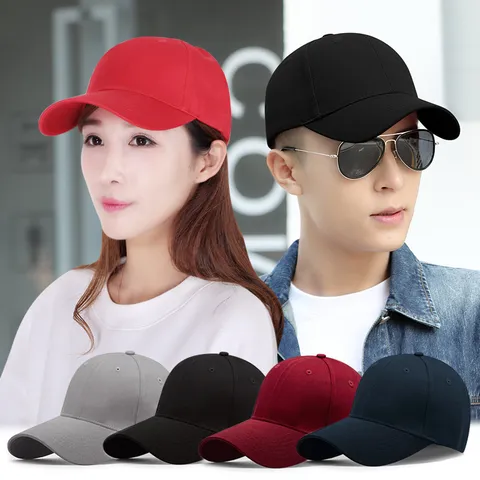 Unisex Plain Solid Color Cotton Baseball Cap Minimalist Curved Brim Duckbill Hat For Outdoor Sun Protection Casual Sun Hat