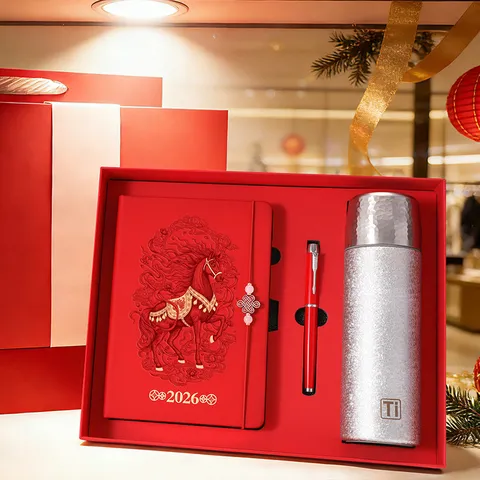 Chinese Style Zodiac Horse Embossed Faux Leather A5 Planner Daily Time Management Notebook Business Office Agenda Book With Knot Tassel