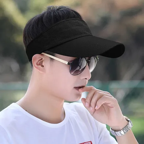 Summer Mesh Sun Visor For Men Women Outdoor Long Brim Tennis Hat Quick Dry Breathable Sun Protection Running Sport Cap
