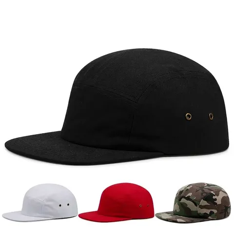 Unisex Baumwolle 5-Panel Kappe Kurze Flache Krempe Baseball Hut Verstellbar Hip Hop Streetwear Camper Hut Für Herren Damen