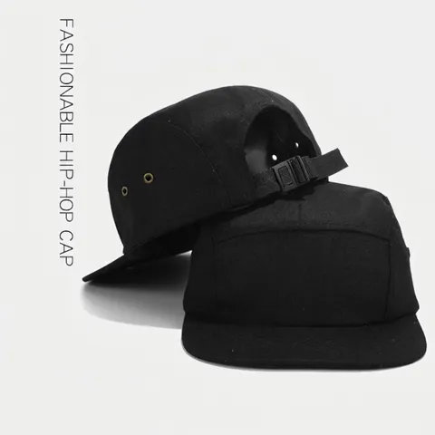 Unisex Baumwolle 5-Panel Kappe Kurze Flache Krempe Baseball Hut Verstellbar Hip Hop Streetwear Camper Hut Für Herren Damen