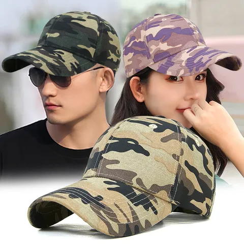 Berretto da Baseball Mimetico Unisex Cappello Parasole Sportivo All'aperto in Cotone Regolabile Camo Dad Hat per Uomo Donna Tempo Libero Moda Protezione Solare Berretto con Visiera