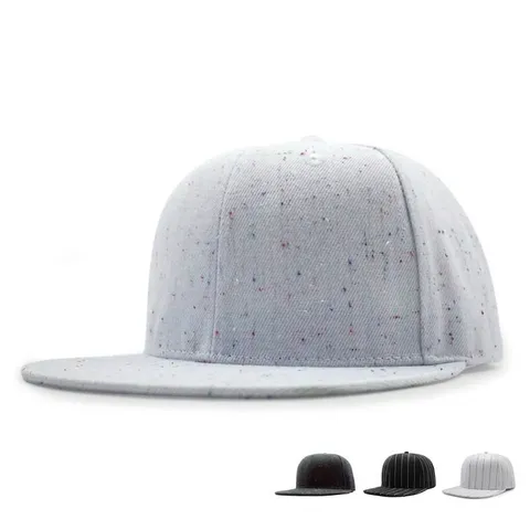 Hip Hop Splatter Baseball Cap For Men Women Flat Brim Striped Snapback Hat Street Dance Outdoor Sunshade Sport Hat