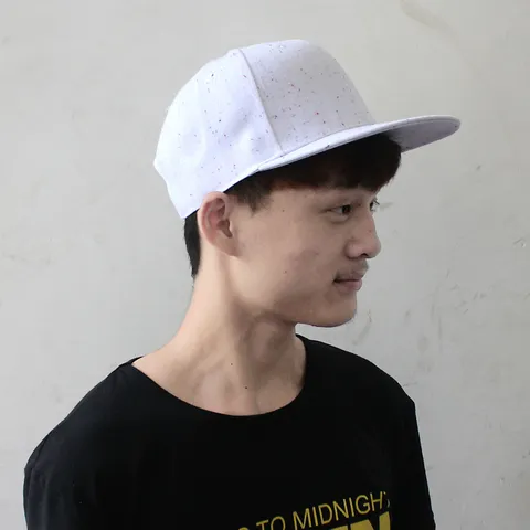 Hip Hop Splatter Baseball Cap For Men Women Flat Brim Striped Snapback Hat Street Dance Outdoor Sunshade Sport Hat